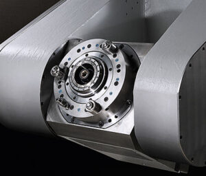 Direct driven spindle with A-axis configuration for  5-axis machining.